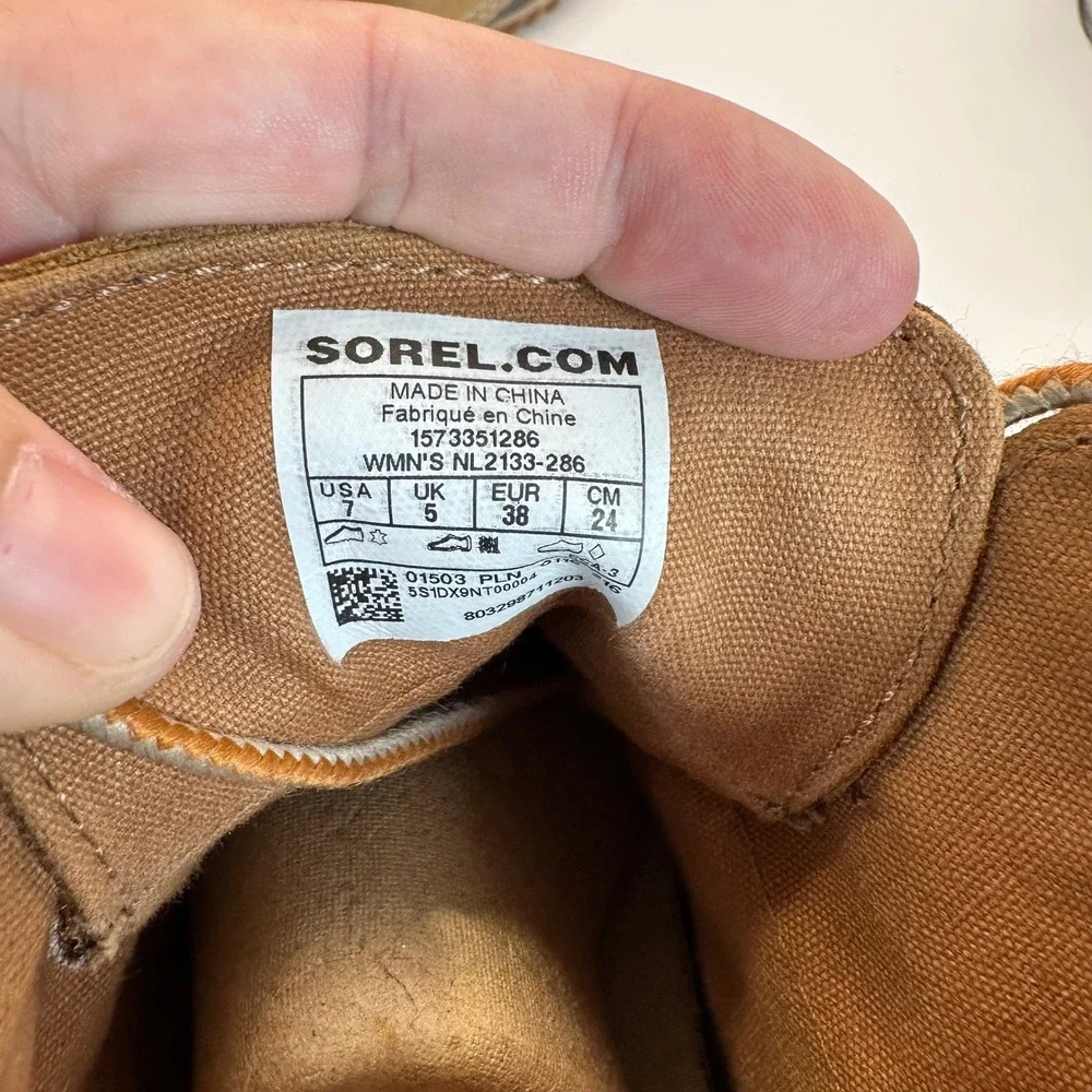 Sorel Out N About Duck Boots Womens 8 Tan Black Waterproof Rain Snow Gorpcore